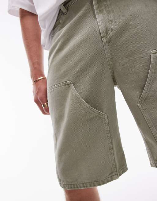 Topman carpenter shorts in khaki, 3 of 5