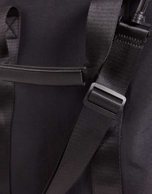 Topman carry all bag with cross body strap in black