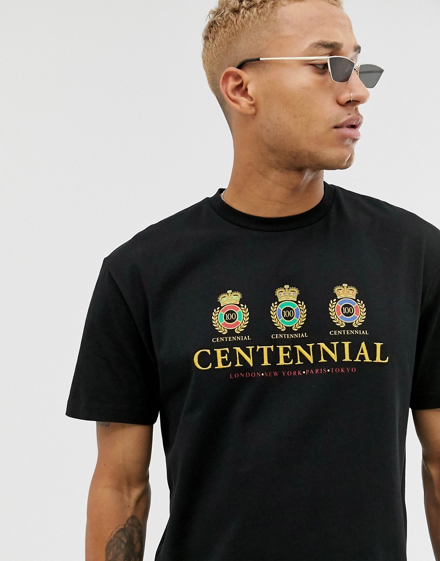 Topman - Centennial - T-shirt nera-Nero