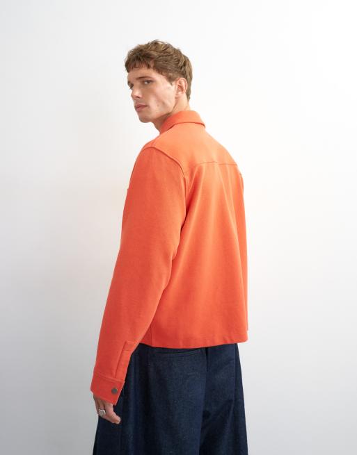 Topman - chaqueta estilo camisa de corte boxy en coral, 2 de 5