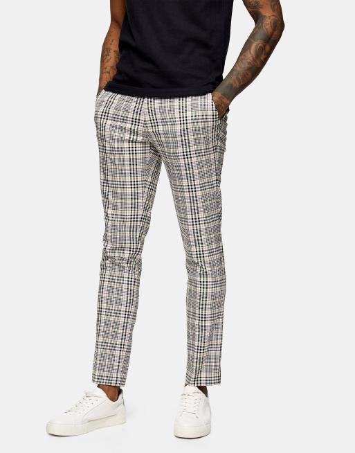 Plaid on sale pants topman