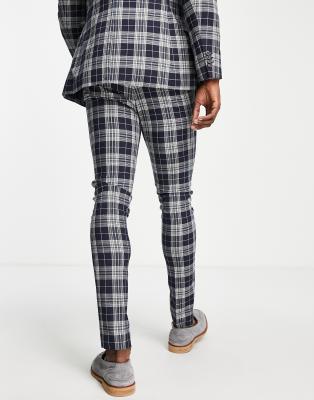 super skinny plaid pants