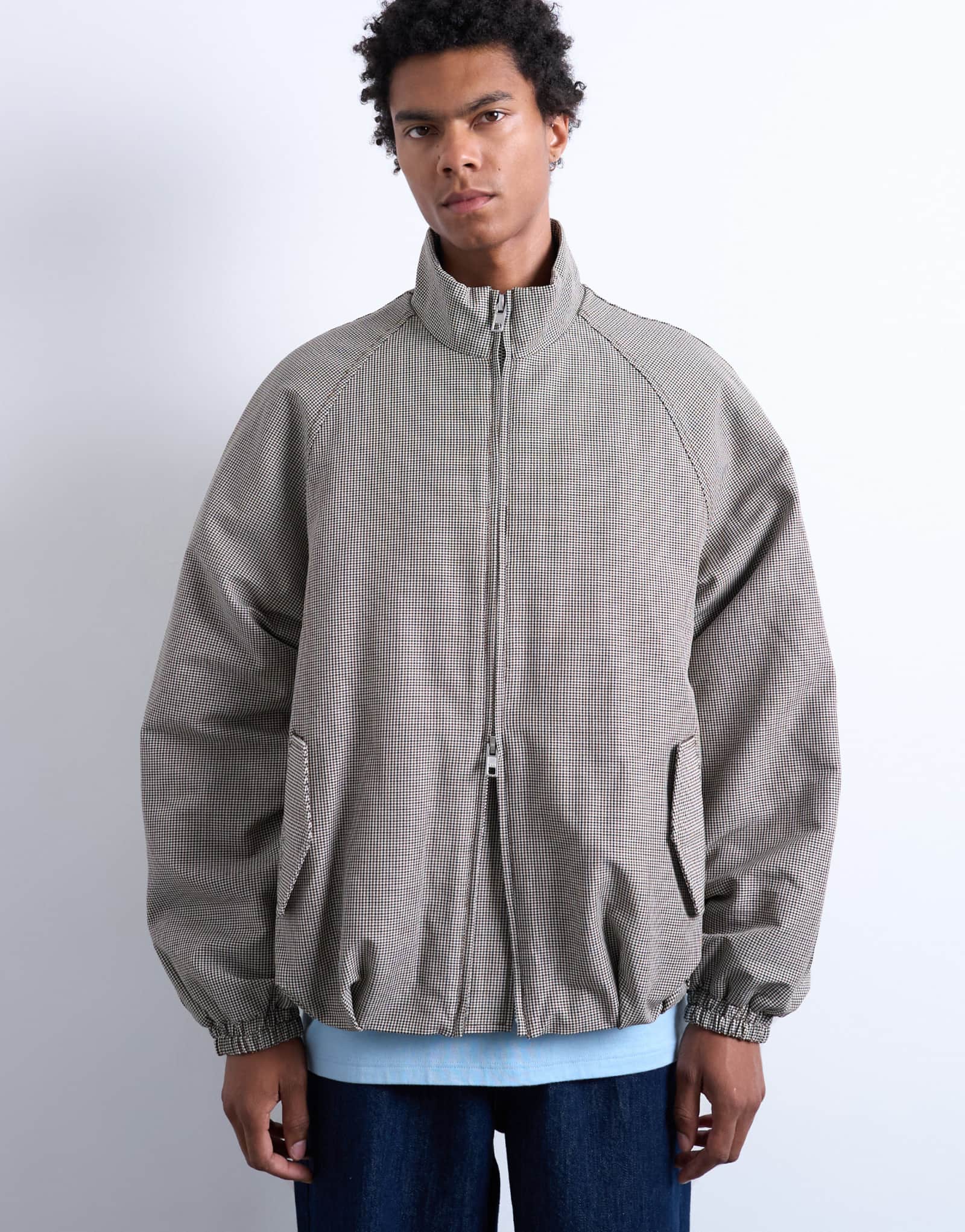 Спортивная куртка Topman в коричневую клетку