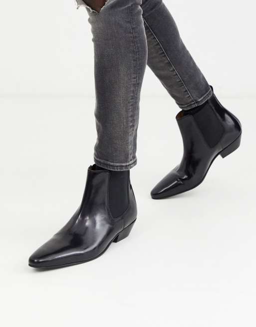 Ung Dyster Statistikker Topman chelsea boot with cuban heel in black | ASOS