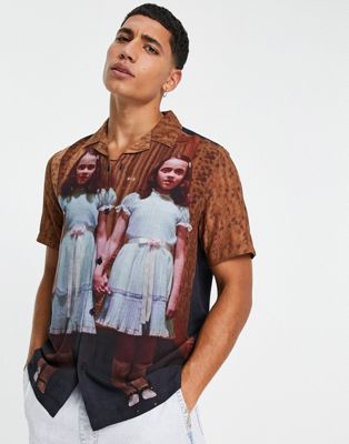 Chemises à manches courtes Topman - Chemise à imprimé positionné The Shining - Noir