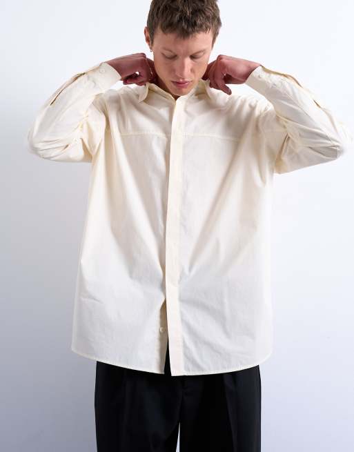 Topman - Chemise habillée oversize - Jaune clair, 3 de 5