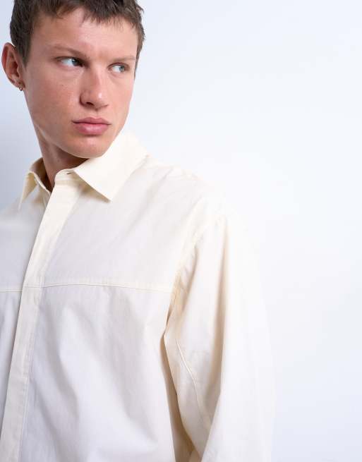 Topman - Chemise habillée oversize - Jaune clair, 4 de 5