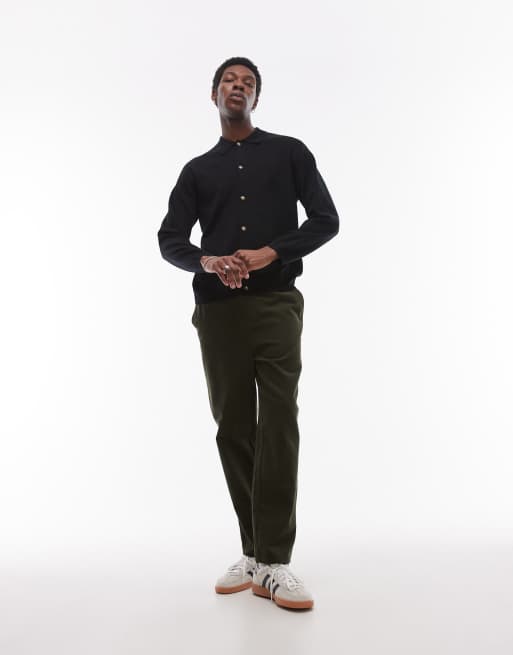 Topman - Chemise manches longues en maille au crochet à motif - Noir, 2 de 4