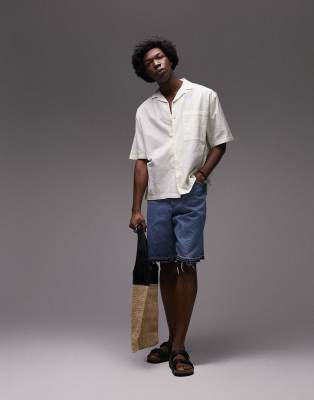 Topman - Chemise cintrée habillée à manches courtes - Noir | ASOS