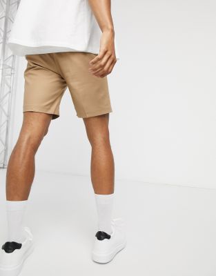 camel chino shorts