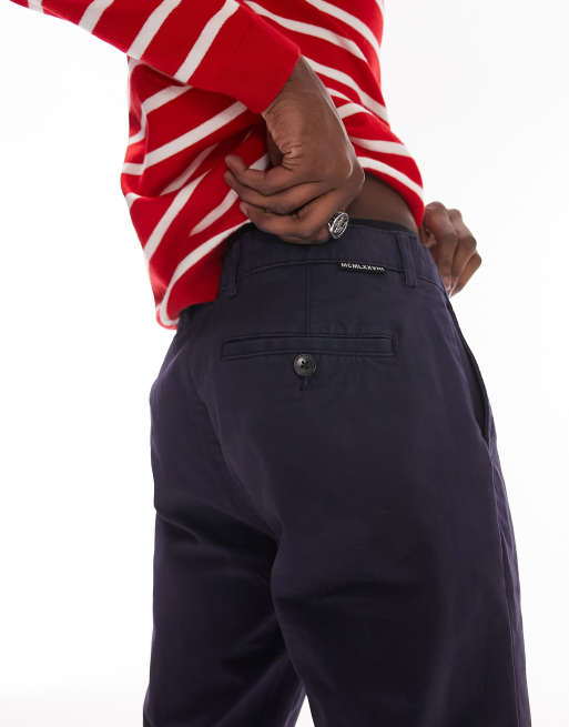 Topman – Chinohose mit schmalem Schnitt in Marineblau, 2 von 4