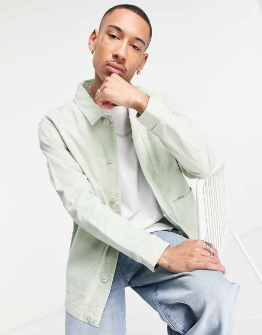 Topman – Chore-Jacke in Salbeigrün
