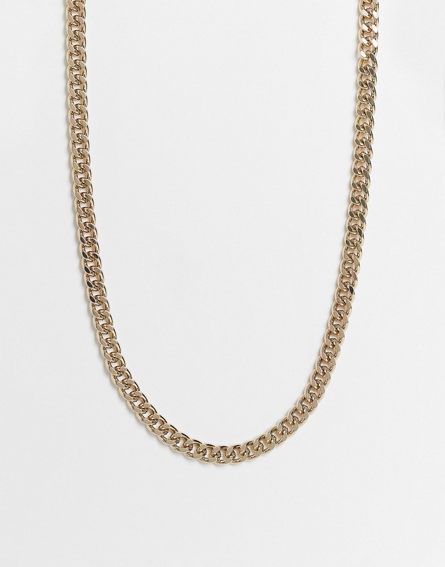 Topman Chunky Close Link Necklace In Gold