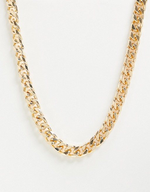 Topman chunky neck chain in gold