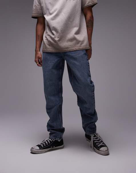 Topman – Ciemnoniebieskie jeansy z prostymi nogawkami - view 1