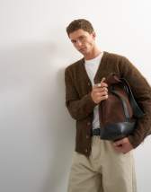Topman classic fit brushed knitted cardigan in brown