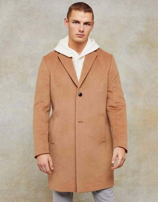 Topman 2024 overcoat camel