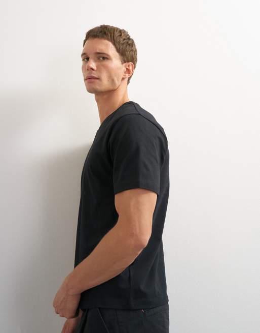 Topman classic fit cropped T-shirt in zwart, 3 van 5