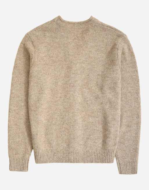 Topman classic fit gebreid vest met geborstelde afwerking in oatmeal, 7 van 7