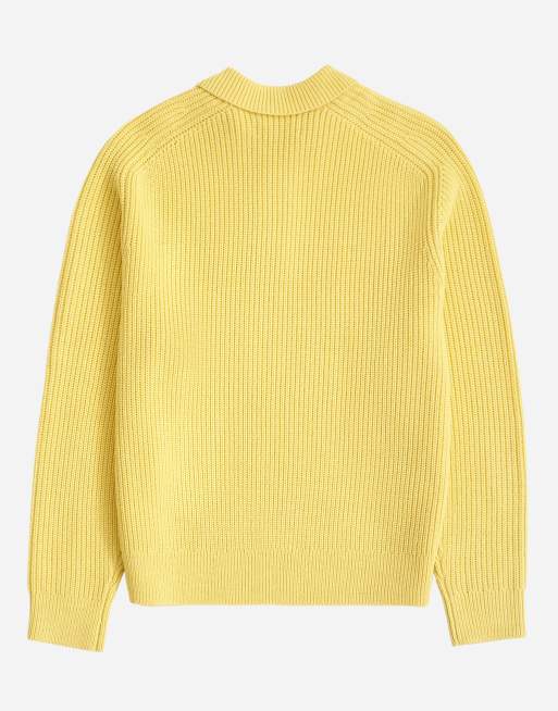 Topman classic fit knit polo in yellow, 7 of 7
