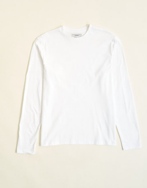 Topman classic fit long sleeve t-shirt in white, 6 of 7