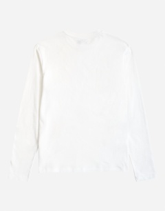 Model wearing Classic fit long sleeve t-shirt in white