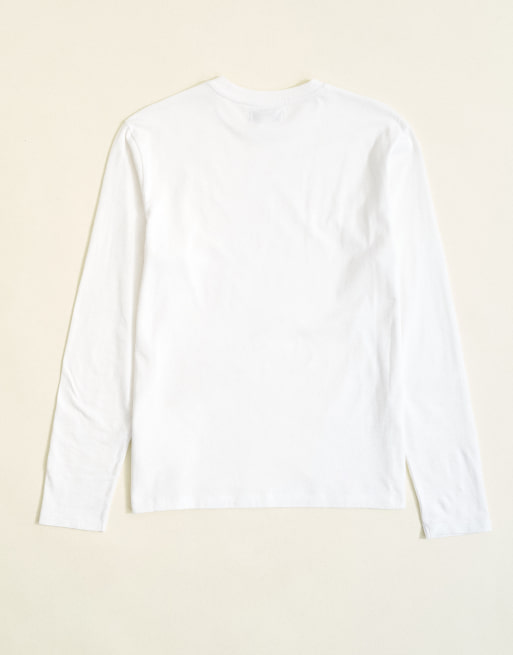 Topman classic fit long sleeve t-shirt in white, 7 of 7