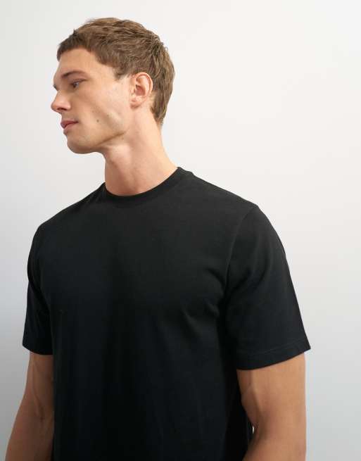 Topman classic fit t-shirt in black, 3 of 7