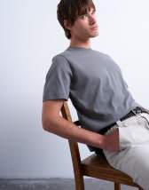 Topman classic fit t-shirt in charcoal