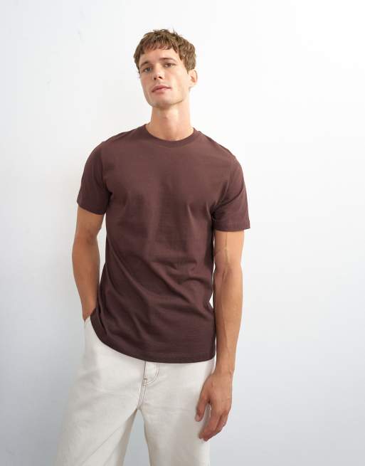 Topman classic fit t-shirt in chocolate, 5 of 5