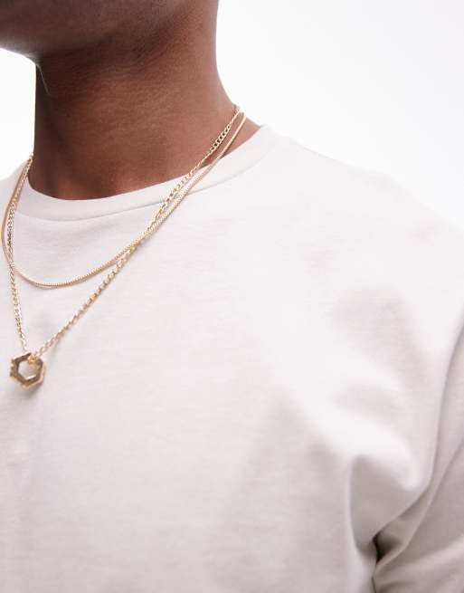 Topman classic fit T-shirt in ecru, 3 of 4