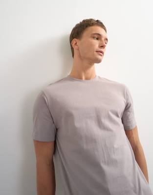 Topman Classic Fit T-shirt In Gray