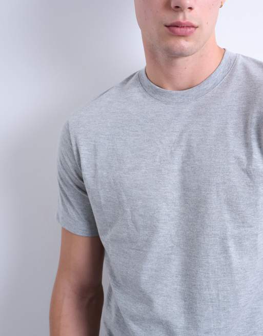 Topman classic fit t-shirt in grey marl, 3 of 5
