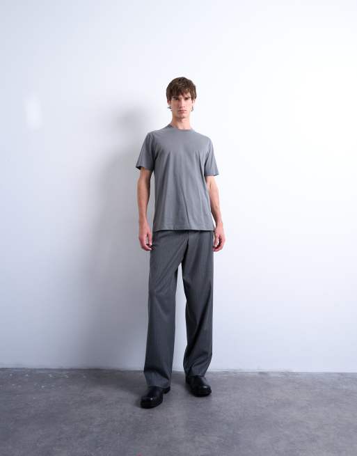 Topman classic fit t-shirt in grey, 2 of 5