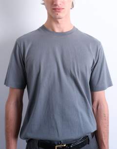 Model wearing Classic fit t-shirt in grey