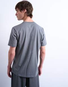 Model wearing Classic fit t-shirt in grey