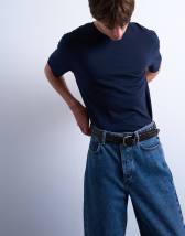 Topman classic fit t-shirt in navy