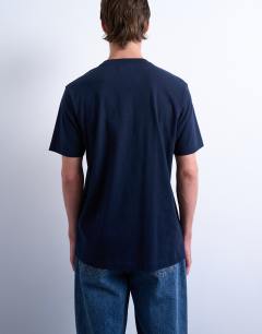 Model wearing Classic fit t-shirt in navy