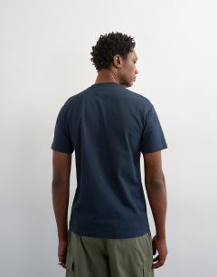 Model wearing Classic fit t-shirt in navy