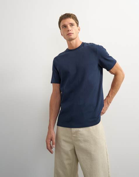 Topman classic fit T-shirt in navy - view 1