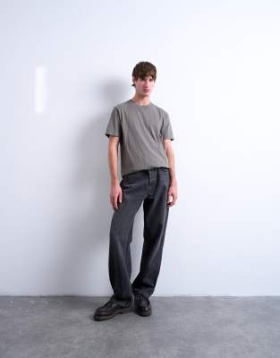 Topman Classic Fit T-shirt In Gray