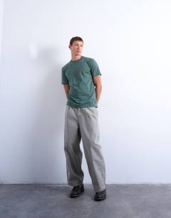 Model wearing Classic fit t-shirt in sage