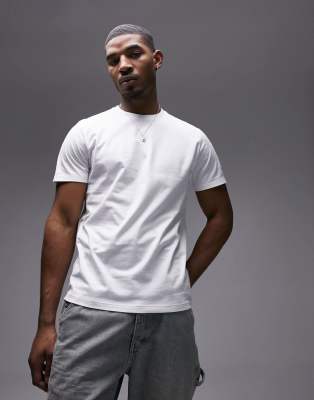 Topman Topman classic fit t-shirt in white