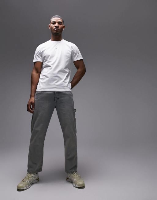 Topman classic fit t-shirt in white, 3 of 4