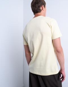 Model wearing Classic fit t-shirt in yellow