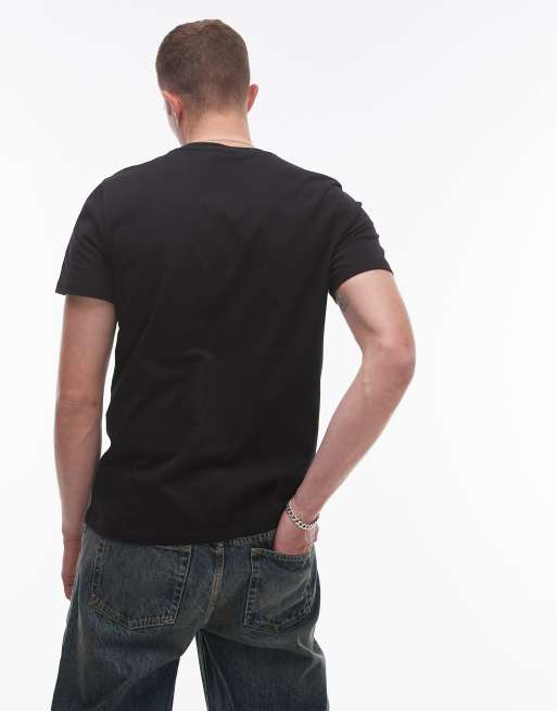 Topman classic fit t-shirt with Red Hot Chilli Peppers print in washed black, 2 of 4
