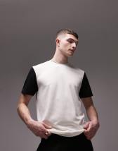 Topman classic t-shirt with vertical stripe in black | ASOS