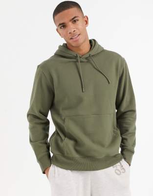 Topman Hoodie In Khaki green ModeSens