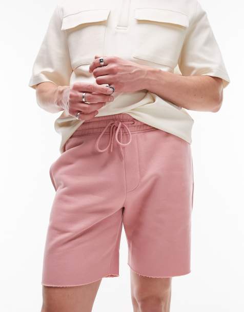 Mens pink shorts on sale outfit