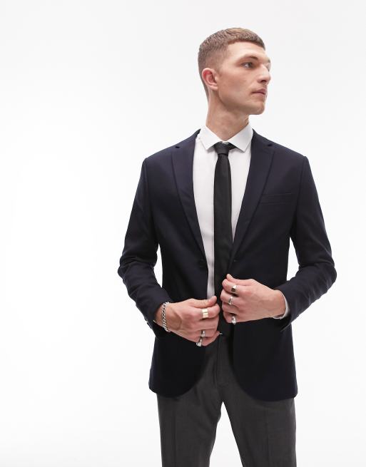 Topman classic suit jacket in navy